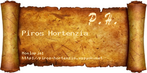 Piros Hortenzia névjegykártya