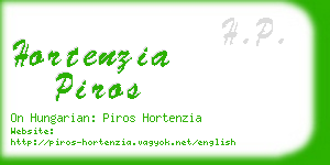 hortenzia piros business card